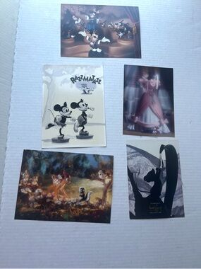Disney Vintage Character Postcard Lot - Black, White, Red, Brown, Pink